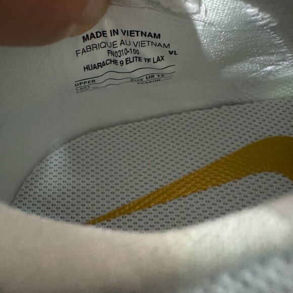 Nike Alpha Huarache 9 Elite Turf LAX Lacrosse Shoes Men White FN0310-100 NEW main image 10
